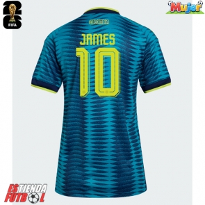 Colombia James Rodriguez #10 Segunda Equipación Mujer Mundial 2026 Manga Corta